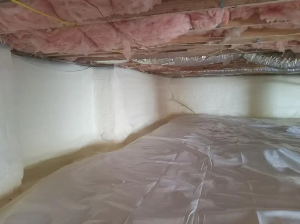 Crawl space encapsulation with closed-cell spray foam for Attic Insulation in Elkhorn