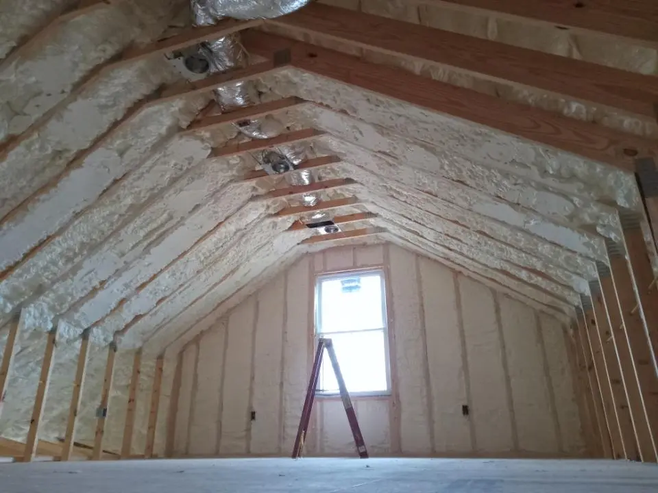 Spray foam roofing application for Crawl Space Insulation project in Elkhorn